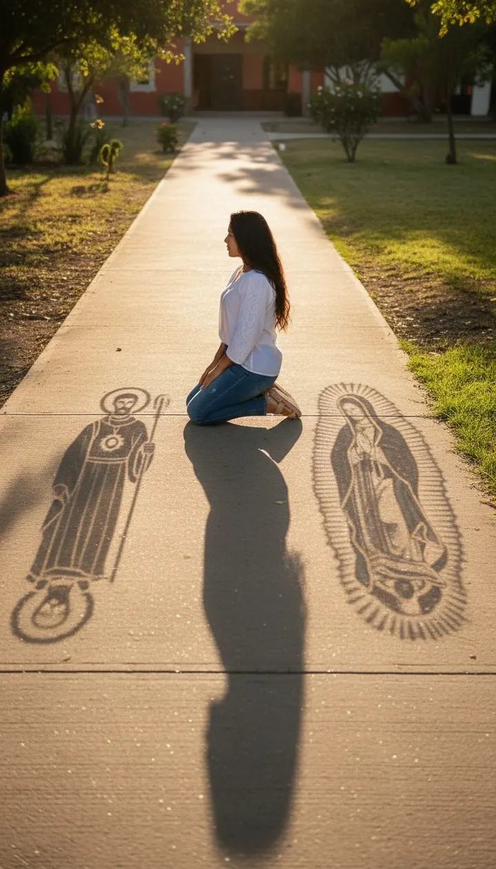 Filtro “Nunca ando sola”: tu foto con sombras santas – Después